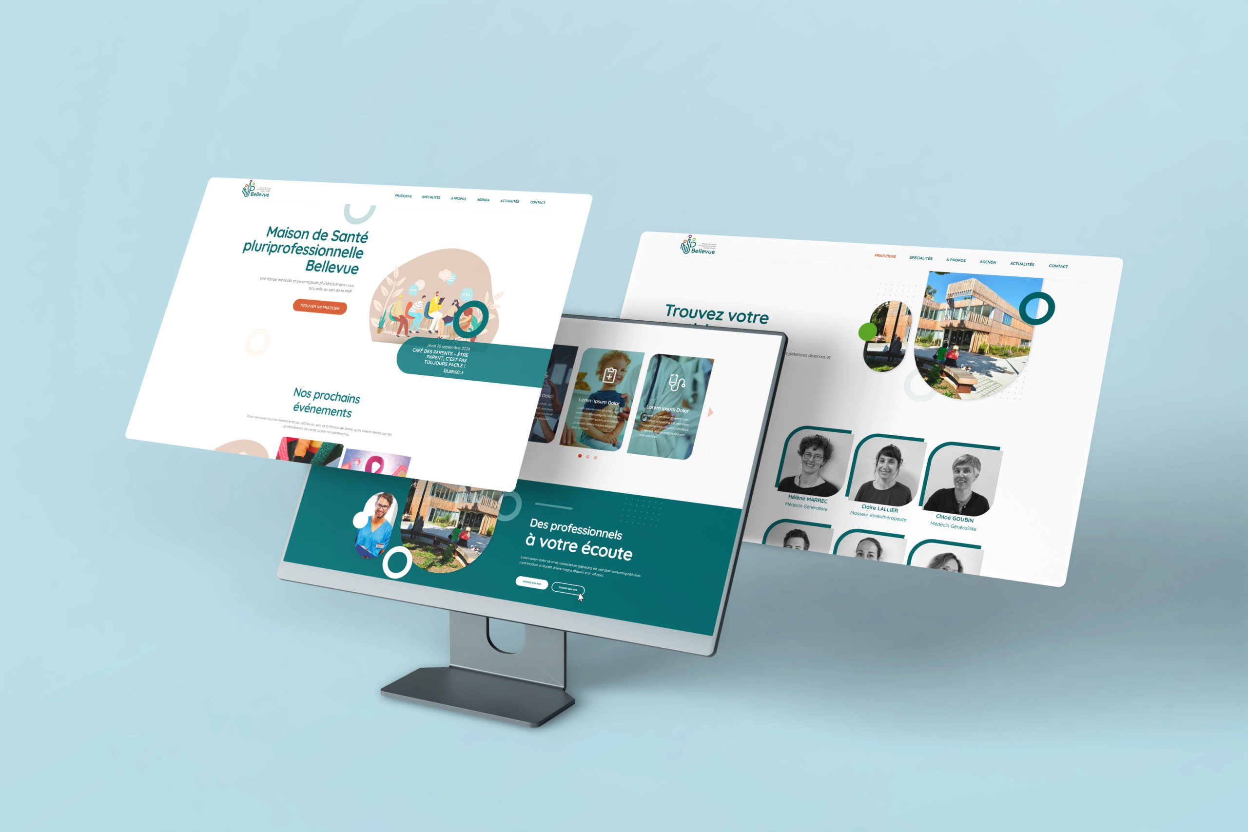 Mockup représentant le site Internet d